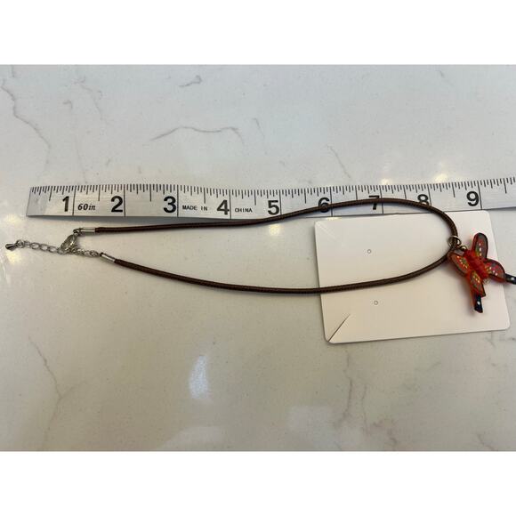 Hand-Carved Wooden Butterfly Pendant Necklace – Fairycore Gorpcore Style - Picture 5 of 6